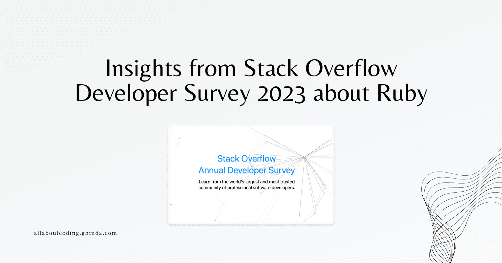 Insights from Stack Overflow Developer Survey 2023 about Ruby