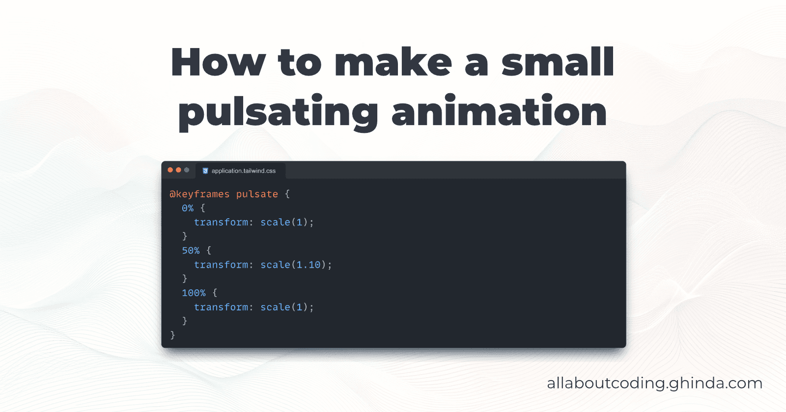 How to make a small pulsating animation