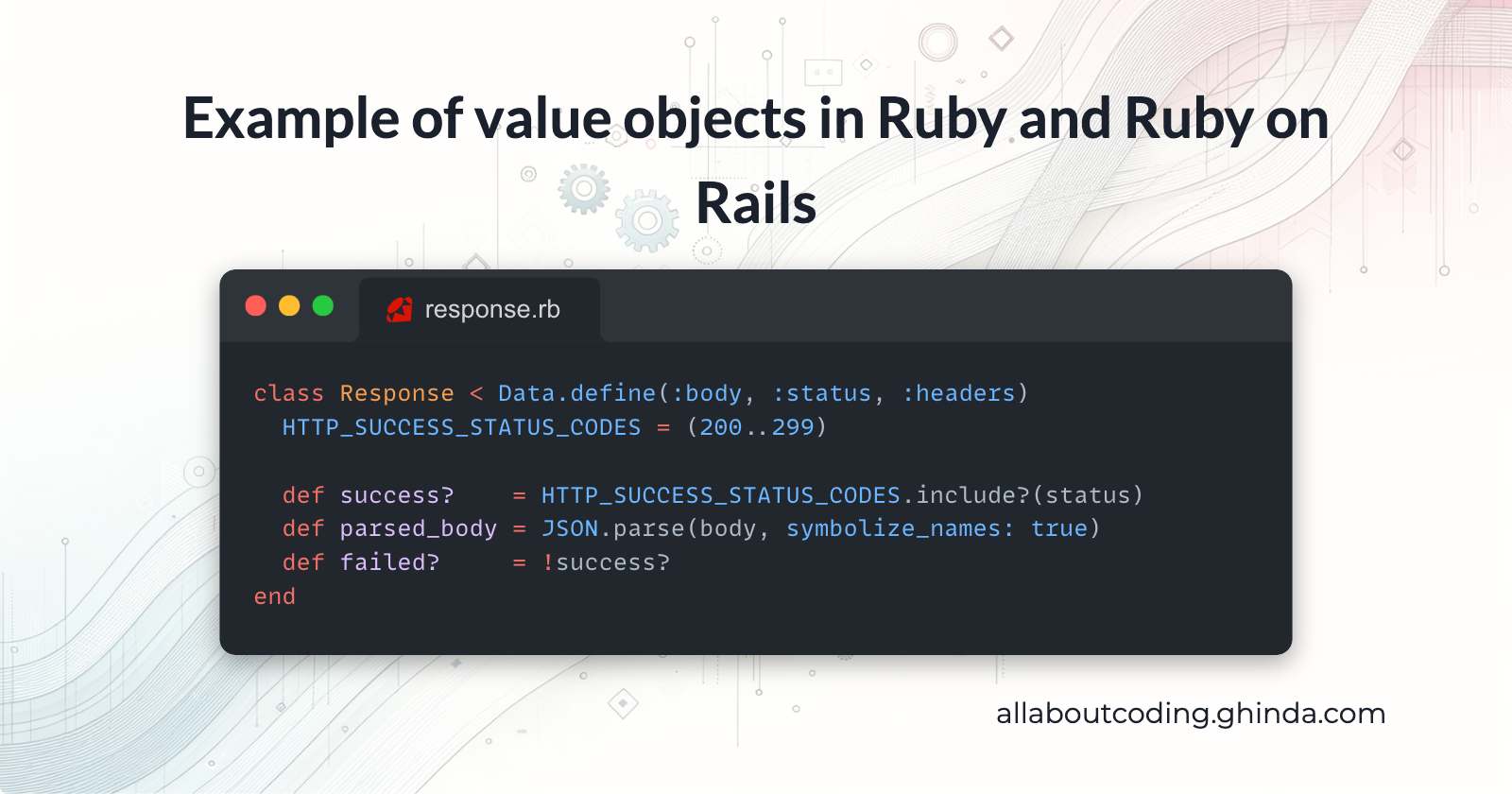 Example of value objects using Ruby’s Data class | All about coding