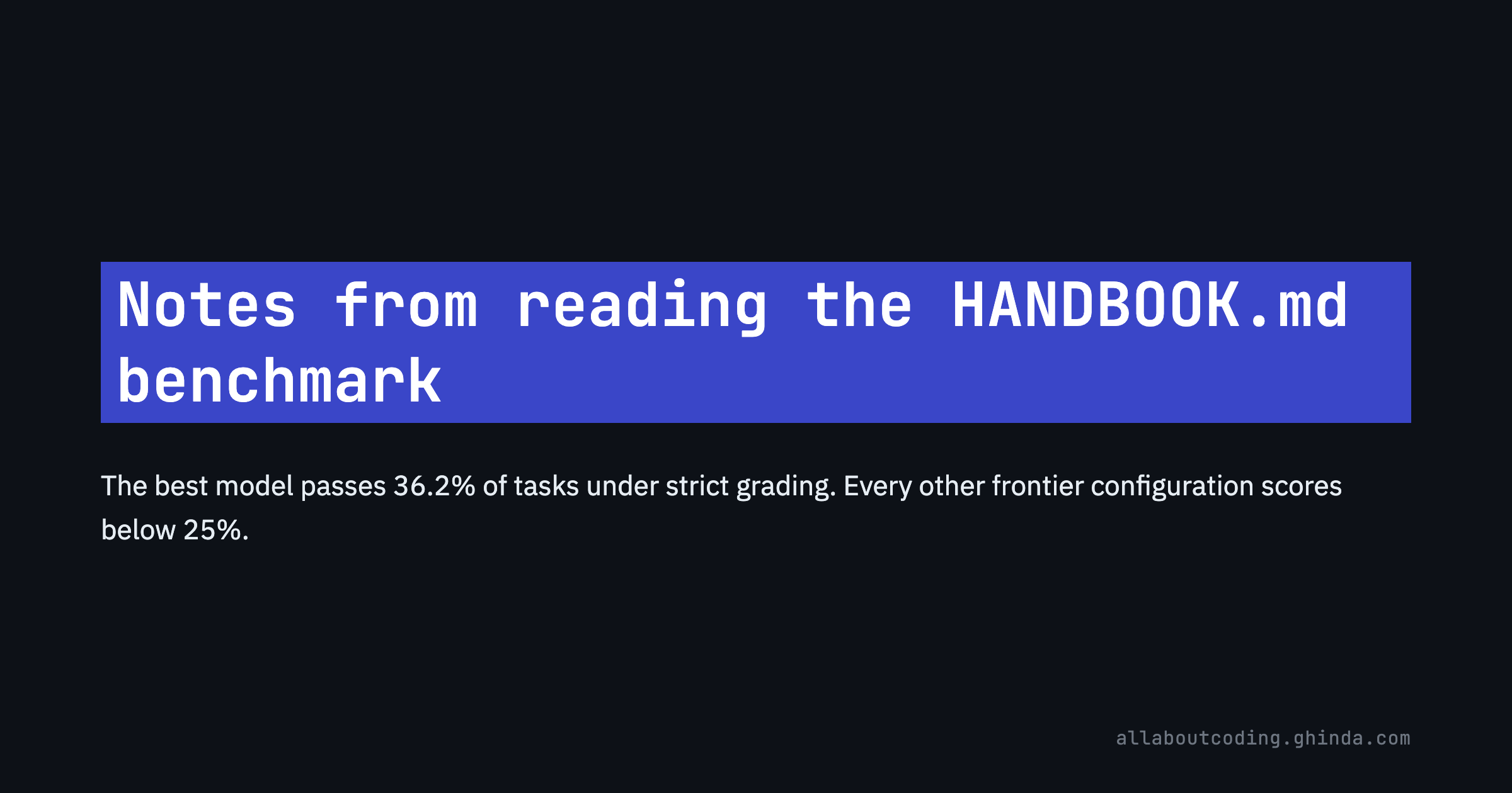 What the HANDBOOK.md Benchmark Says About Your CLAUDE.md