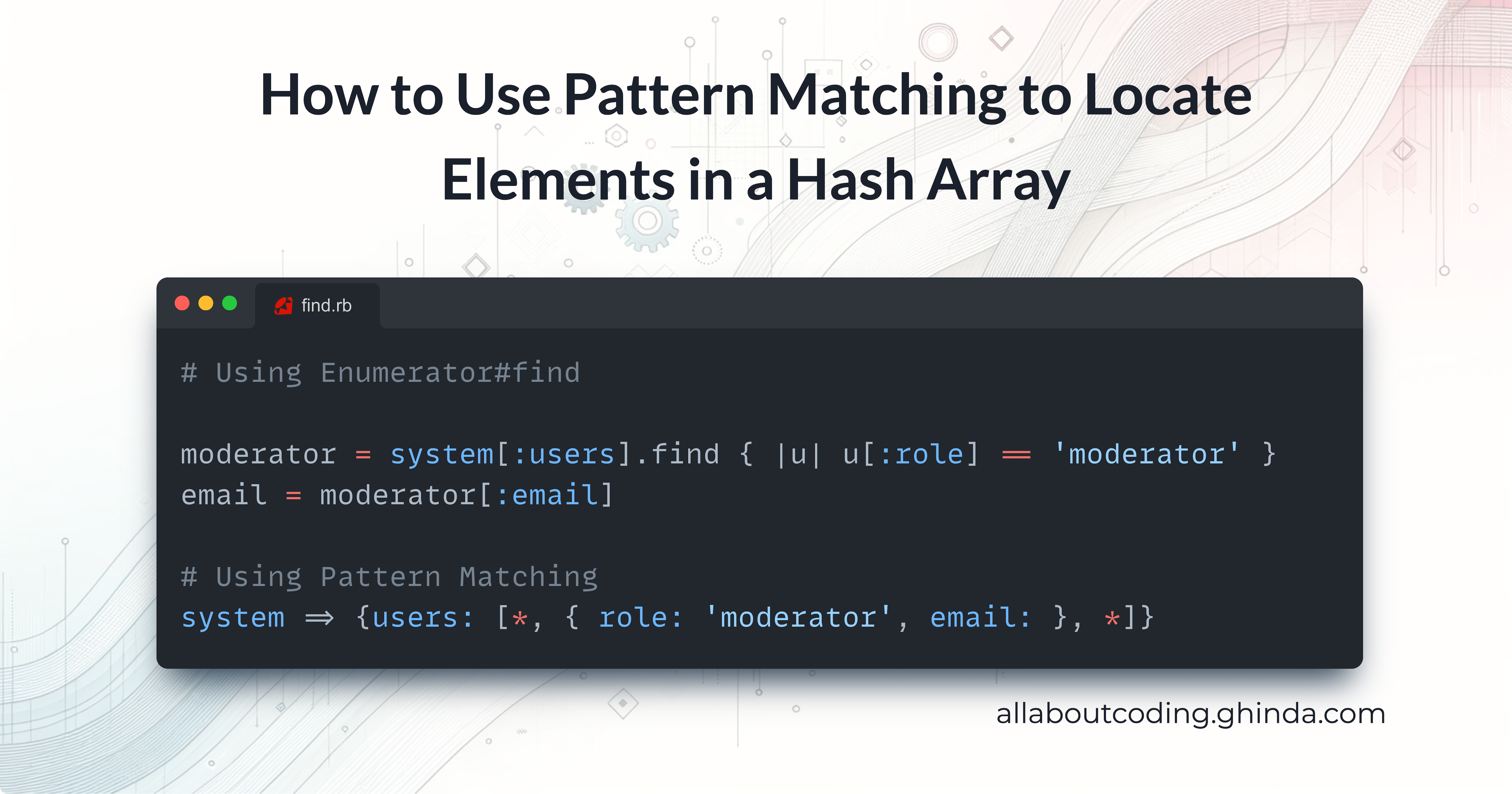 How to Use Pattern Matching to Locate Elements in a Hash Array | All ...